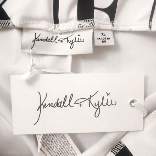 Kendall + Kylie Leggings new, white and black, XL (42)