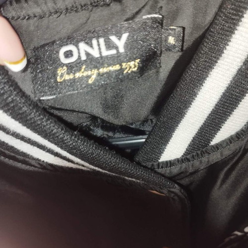 Only college style jacket like new, black and white, medium