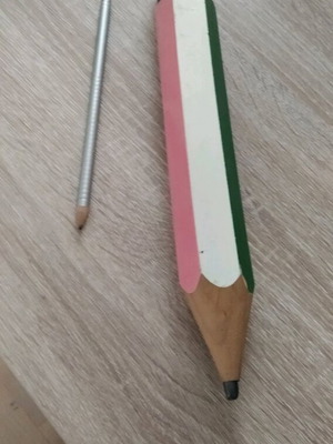 Giant pencil used, original decorative, 25 cm long
