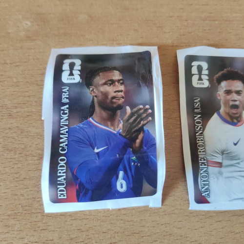 Panini Coca-Cola FIFA World Cup 2026 stickers Camavinga & Robinson