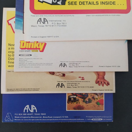 Dinky Toys set of 4 toy catalogs 1975-78