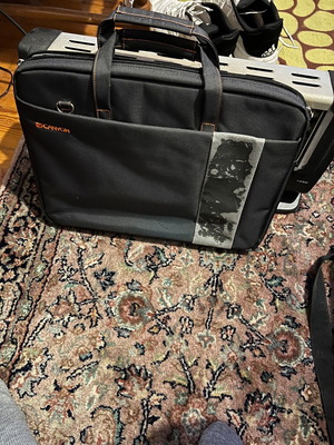 Laptop and document bag used, black