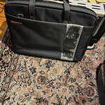 Laptop and document bag used, black