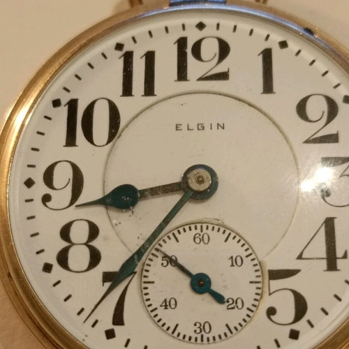 Pocket watch Elgin used, 14k gold, 1921
