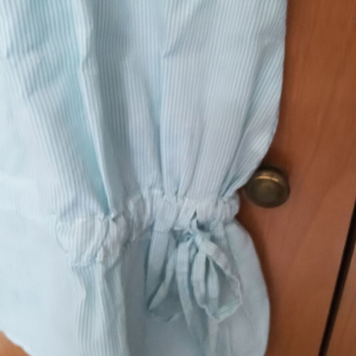 Toi&Moi striped cotton shirt like new, green and white, size L
