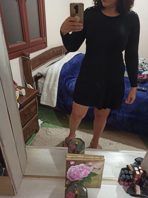 Portmans ribbed dress black like new, viscose, winter style