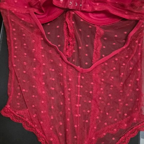 Abysse red one size bodysuit lingerie like new