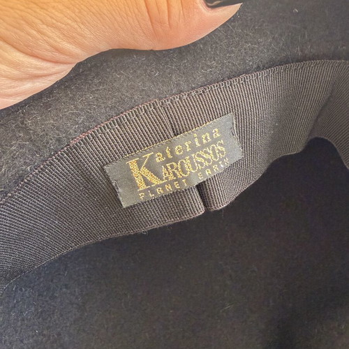 Vintage hat Katerina Karoussos elegant, like new, brown