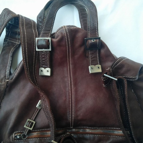 Leather shoulder bags used Sissirossi and Abaco