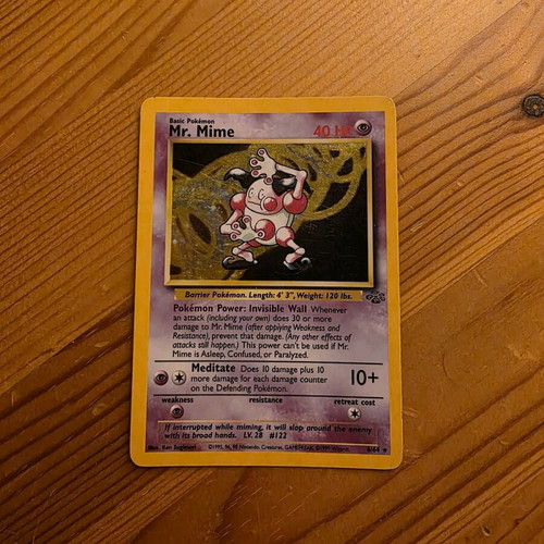 Pokémon Mr. Mime Holo Rare Card used, Jungle Set 1999