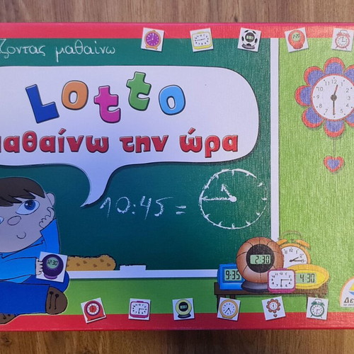 Desyllas Lotto educational board game learning time like new