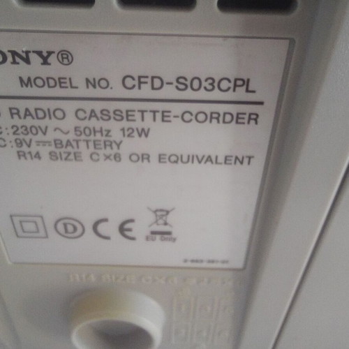 Sony CD radio portable used, plays CD and radio
