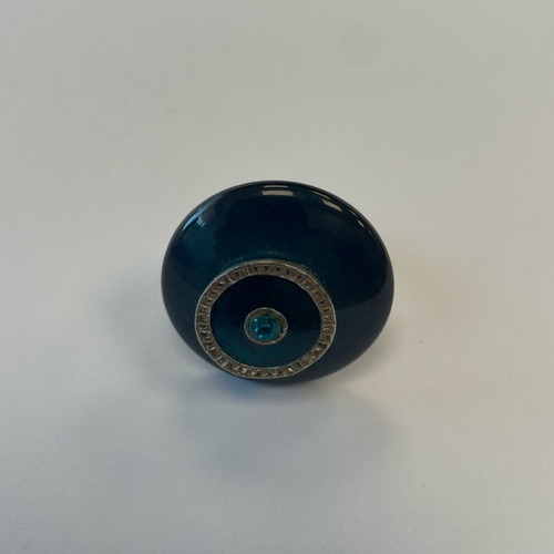 Adjustable Ring Eye Design Blue and Green Shades like new