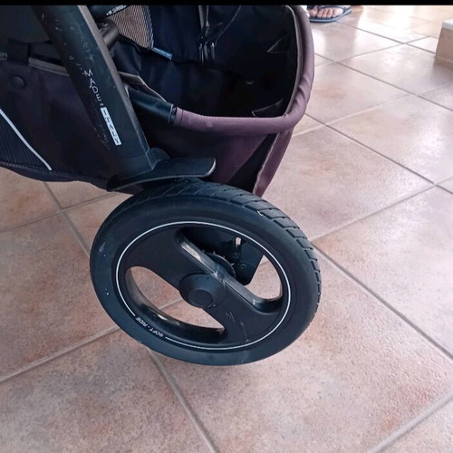 Peg Perego twin stroller used, beige, foldable and sturdy