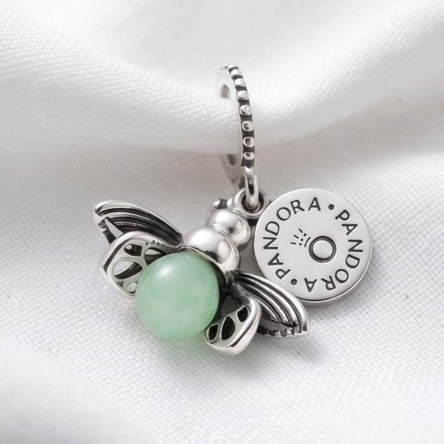 Pandora Charm Firefly S925 ALE new, glows in the dark, turquoise silver
