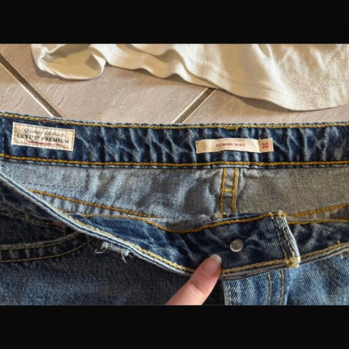 Levi's denim micro low rise skirt, 90s style