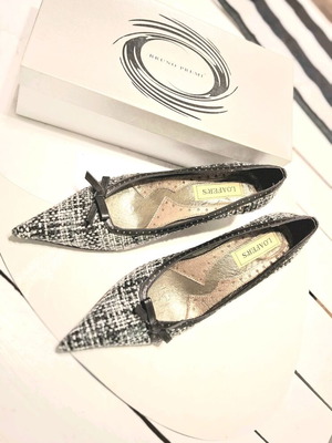 Loewe leather loafers size 39 black and grey new