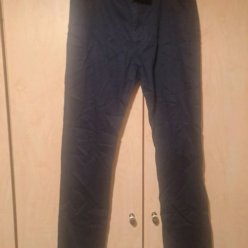 Dark blue pants used, size 44, slim fit
