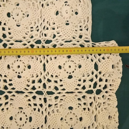 Handmade summer sleeveless crochet top XL like new, white