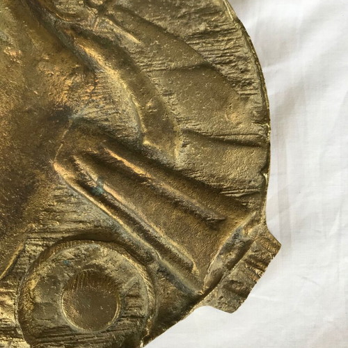 Large bronze sculpture medal by Mary Papakonstantinou used