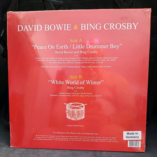 David Bowie & Bing Crosby 12" Maxi Single sealed, pop
