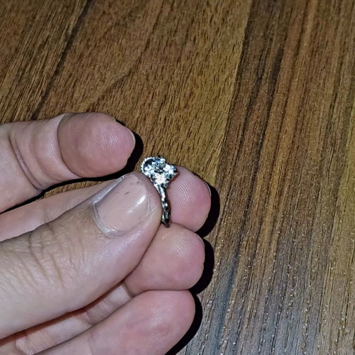 Vintage silver earring 925 like new with 4 zircon