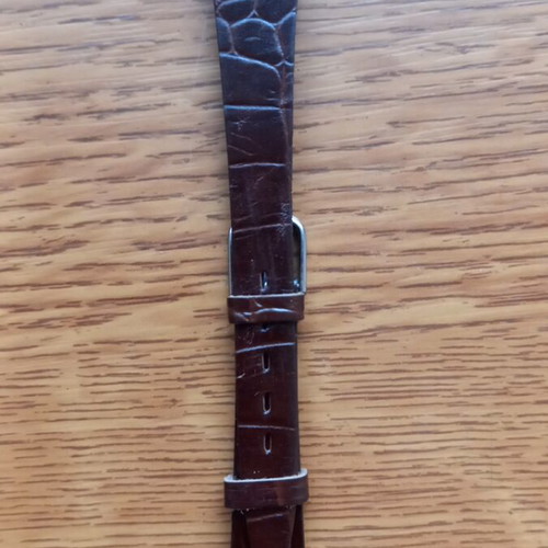 Handmade leather watch strap brown, size 16, new