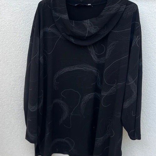 Vintage loose blouse with silver shimmer