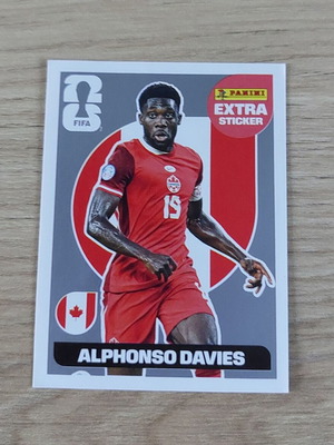 Panini Extra Alphonso Davies Silver Sticker World Cup 2026 like new