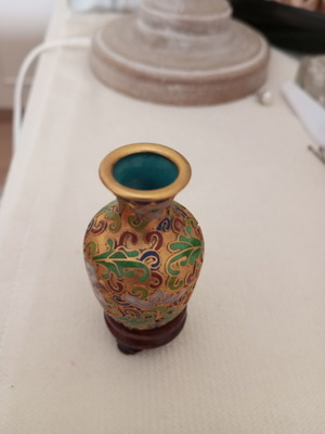 Miniature Cloisonné Vase like new