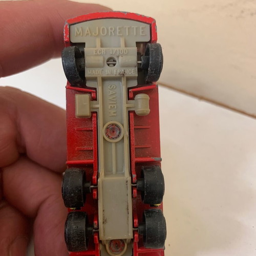 Majorette Shell Vintage 70s Toy Tanker Used, Metal, Made in France