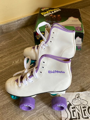 Vintage Rive Master Rollers Seneca Sports White Purple Style 7040J Size 1 New
