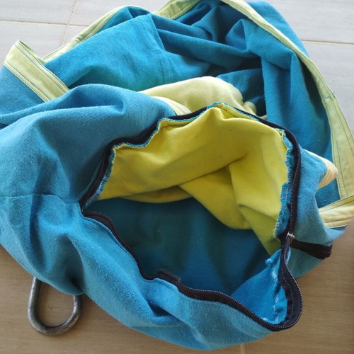 Children's hammock used, fabric with pillow, holds up to 80 kg
