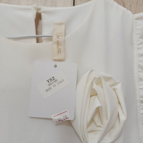 White formal dress new with tag, loose comfortable fit