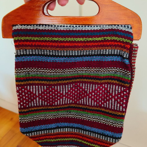 Handmade small woven Mexican handbag