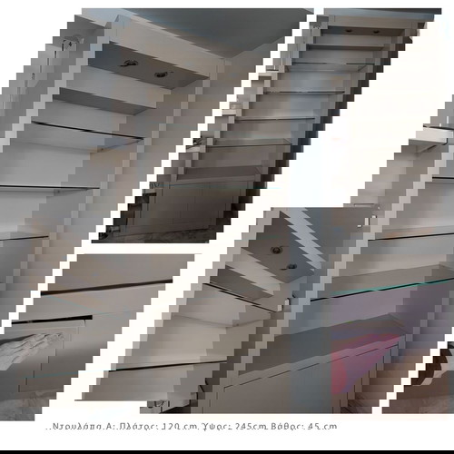 Εξοπλισμός καταστήματος σαν καινούργιος, ράφια, βιτρίνες, ντουλάπες