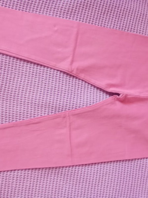 Pink leggings for girls 5-6 years, 116 cm