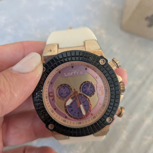 Lofty's wristwatch used, white and pink