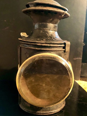 Αγγλικός σιδηροδρομικός φανός παραφίνης 1880-1890 Βικτωριανής εποχής μεταχειρισμένος