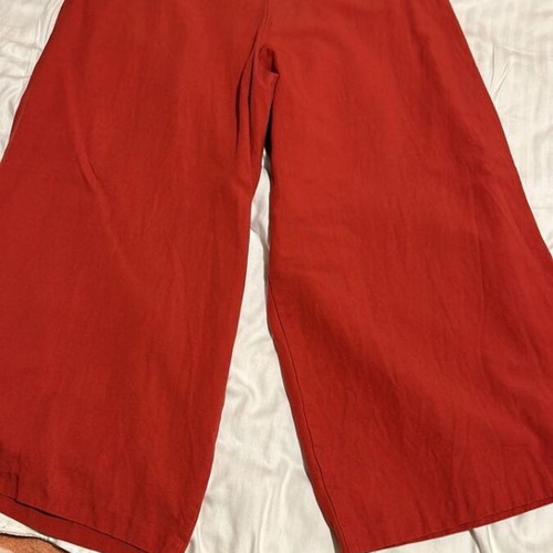 Zara red culotte wide summer pants like new
