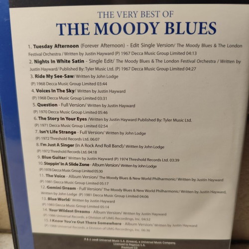 Moody Blues CD like new