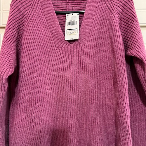 Mango pink sweater new, size L