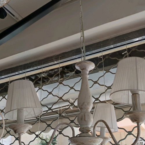 InLight 3-light ceiling chandelier with shades and crystals new