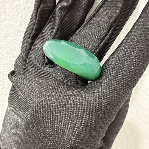 Ring with green agate new