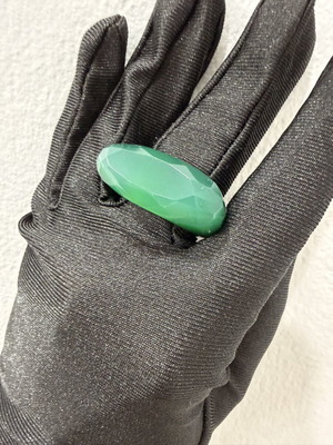 Ring with green agate new