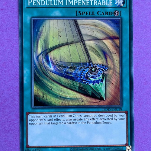 Pendulum Impenetrable Yu-Gi-Oh! Spell Card like new