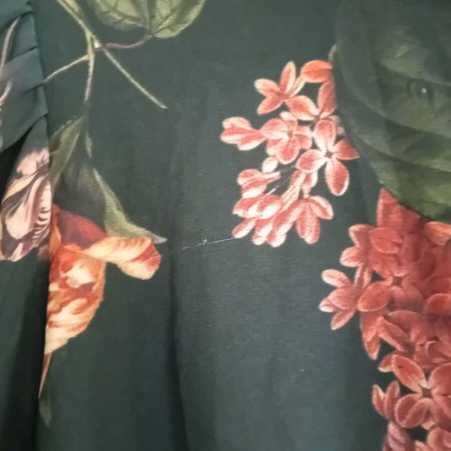 Black dress with flowers used, size M
