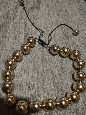 Necklace with gold balls short used