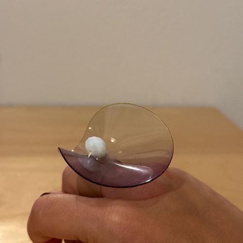 Ring unique made of plastic