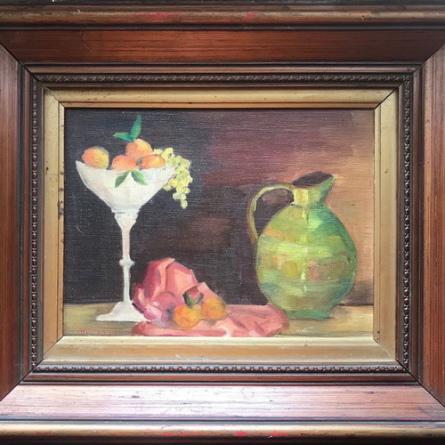 L. Kalogeropoulos painting oil on hardboard 30x40 with frame